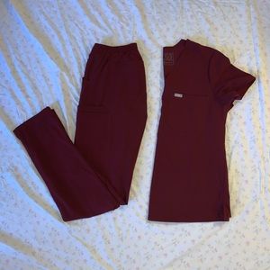Figs scrubs- burgundy color size S and ST